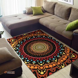 Area Rug Aboriginal Style Of Dot Painting