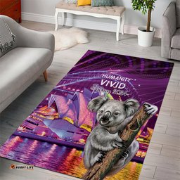 Vivid Sydney Australia Area Rug Humanity Aussie Koala Fanciful Light