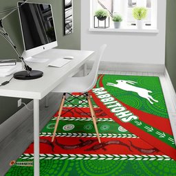 South Sydney Rabbitohs Aboriginal Area Rug Victorian Vibes