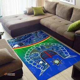 Area Rug Torres Strait Symbol With Aboriginal Patterns