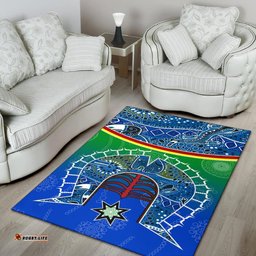 Area Rug Torres Strait Symbol With Aboriginal Patterns