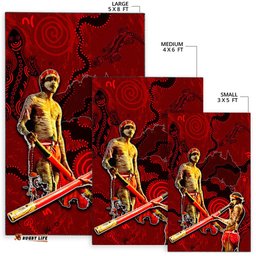 Didgeridoo Area Rug Aboriginal