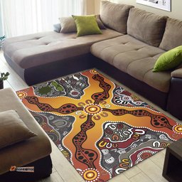Aboriginal Art Special Vibes Area Rug Indigenous