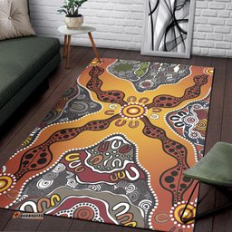 Aboriginal Art Special Vibes Area Rug Indigenous