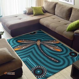 aboriginal area rug indigenous dragonfly tee aussie