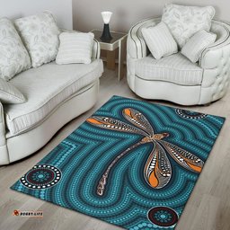 aboriginal area rug indigenous dragonfly tee aussie