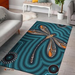 aboriginal area rug indigenous dragonfly tee aussie