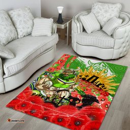 Personalised Mascot Raiders ANZAC Area Rug Lest We Forget