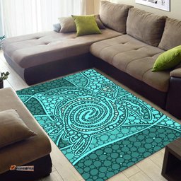 turtle area rug aboriginal green style tee aussie