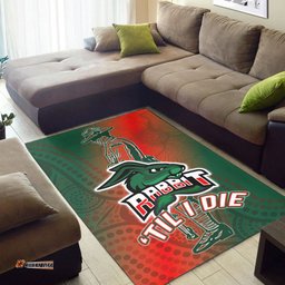 South Sydney Rabbitohs Area Rug - Custom Anzac Rabbit Sport With Patterns Area Rug
