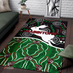 Rabbitohs Area Rug Aboriginal