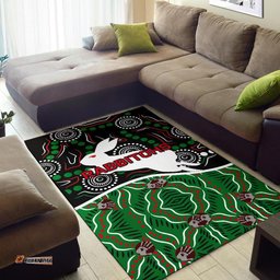 Rabbitohs Area Rug Aboriginal