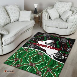Rabbitohs Area Rug Aboriginal