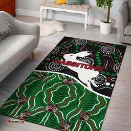 Rabbitohs Area Rug Aboriginal