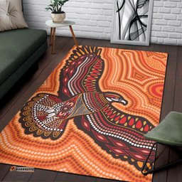 Australia Aboriginal Inspired Area Rug - Indigenous Symbol Eagle