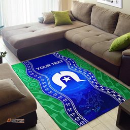 Custom Torres Strait Islanders Area Rug Torres Symbol With Aboriginal Patterns