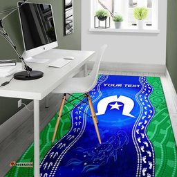 Custom Torres Strait Islanders Area Rug Torres Symbol With Aboriginal Patterns