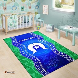 Custom Torres Strait Islanders Area Rug Torres Symbol With Aboriginal Patterns