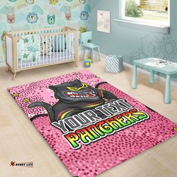 Penrith Panthers Custom Area Rug - Team With Dot And Star Patterns For Tough Fan Area Rug