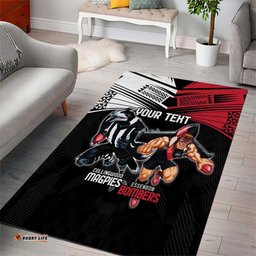 Custom Essendon and Collingwood Area Rug Together Sporty Style
