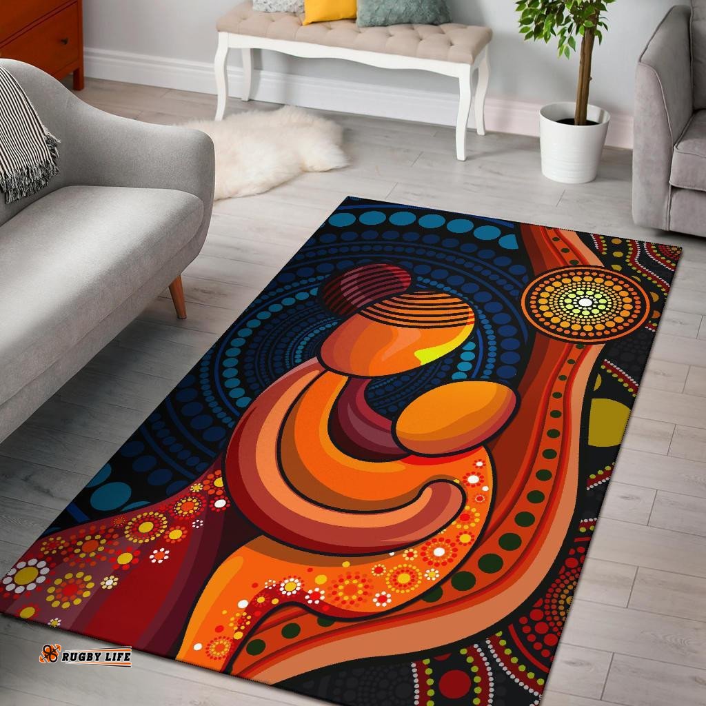 Area Rug Aboriginal Mother And Son