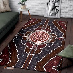 Area Rug Aboriginal Dot Painting Rug Ver03