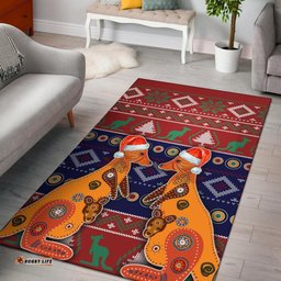 Australia Christmas Area Rug Mother Kangaroo In Christmas