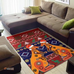 Australia Christmas Area Rug Mother Kangaroo In Christmas