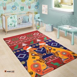 Australia Christmas Area Rug Mother Kangaroo In Christmas