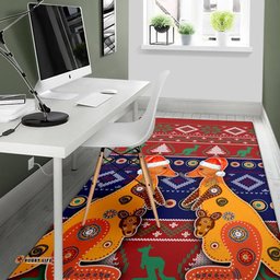 Australia Christmas Area Rug Mother Kangaroo In Christmas