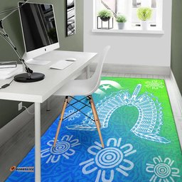 torres strait islander area rug dhari mask ocean style tee aussie