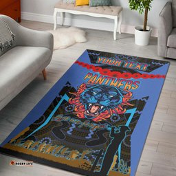 Panthers Rugby Area Rug Custom ANZAC Angry Panther Style Area Rug