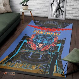 Panthers Rugby Area Rug Custom ANZAC Angry Panther Style Area Rug