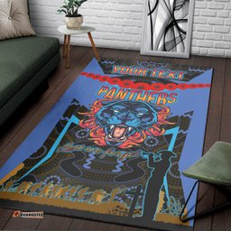 Panthers Rugby Area Rug Custom ANZAC Angry Panther Style Area Rug