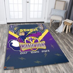 Melbourne Storm Area Rug Talent Win Games But Teamwork And Intelligence Win Championships With Aboriginal Style