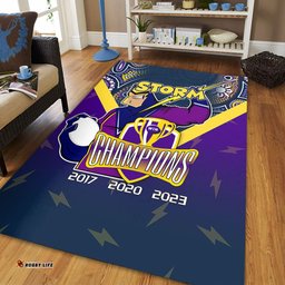 Melbourne Storm Area Rug Talent Win Games But Teamwork And Intelligence Win Championships With Aboriginal Style