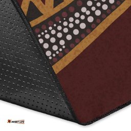 Aboriginal Area Rug Indigenous Crocodile Brown Color