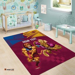 Custom Brisbane Broncos and Lions Area Rug Together Sporty Style