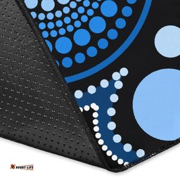 Area Rug Australia Indigenous Flag Circle Dot Painting Art Rug