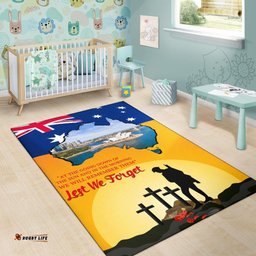 ANZAC Day Area Rug Today's Peace Is Yesterday's Sacrifice