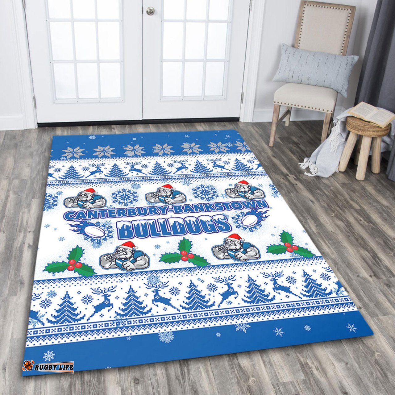 Canterbury-Bankstown Bulldogs Christmas Area Rug - Canterbury-Bankstown Bulldogs Special Ugly Christmas Area Rug