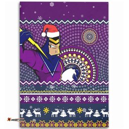 Melbourne Storm Area Rug - Australia Ugly Xmas With Aboriginal Patterns For Die Hard Fans