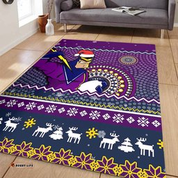 Melbourne Storm Area Rug - Australia Ugly Xmas With Aboriginal Patterns For Die Hard Fans