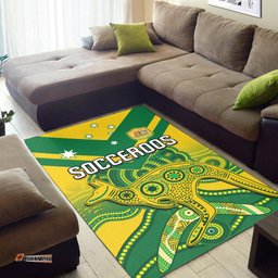 Australia Soccer Area Rug Champions Aboriginal Kangaroos World Cup Football Socceroos