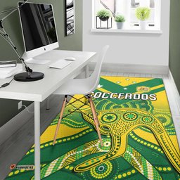 Australia Soccer Area Rug Champions Aboriginal Kangaroos World Cup Football Socceroos