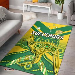 Australia Soccer Area Rug Champions Aboriginal Kangaroos World Cup Football Socceroos