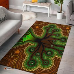 Aboriginal Area Rug Tree Dot Painting Art
