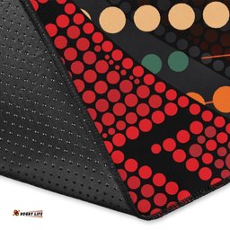 Aboriginal Area Rug Indigenous Snake Sun Dot Painting
