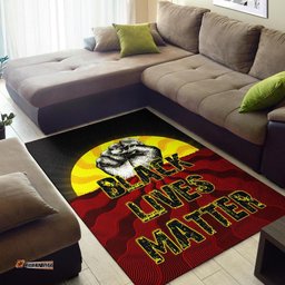 Area Rug Aboriginal Black Lives Matter Sun Dot Painting