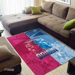 Custom New South Wales and Queensland Area Rug Rugby Mascot With Sporty Style